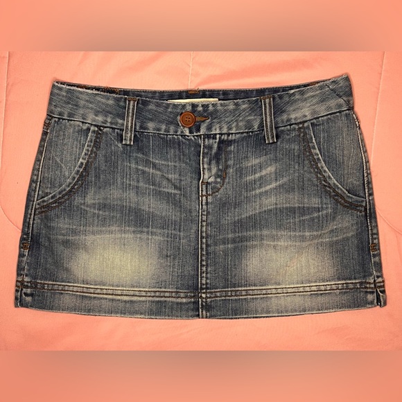 Size 3/4 Maurice’s Jean Skirt Denim Mini - Picture 1 of 9